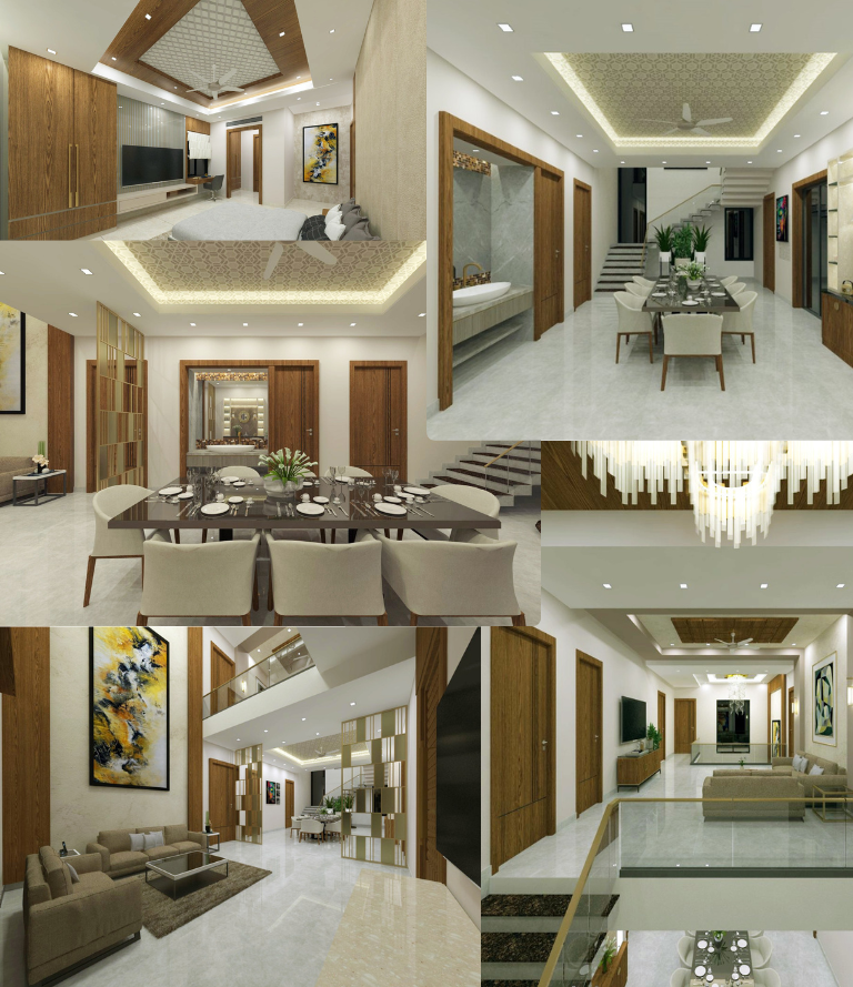 Chandrasekharpur Flat Living Room Overview