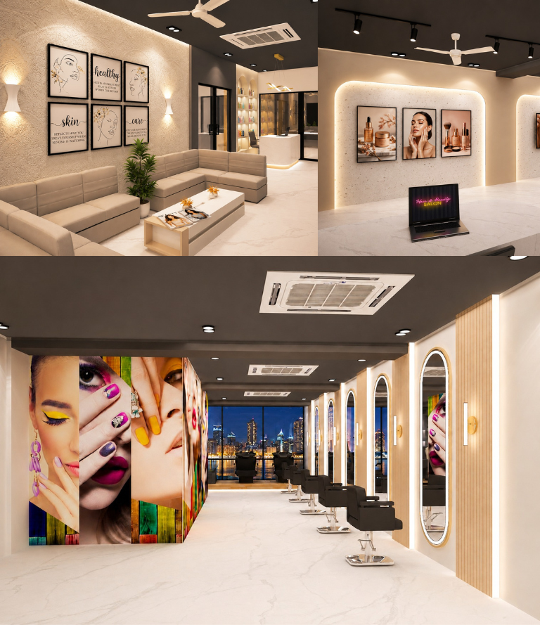 Modern Salon Entrance Overview