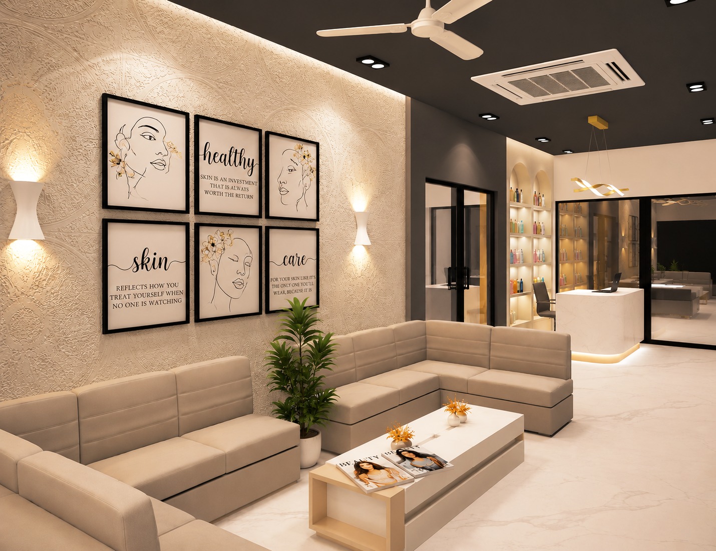 Modern Salon Backlighting Effects