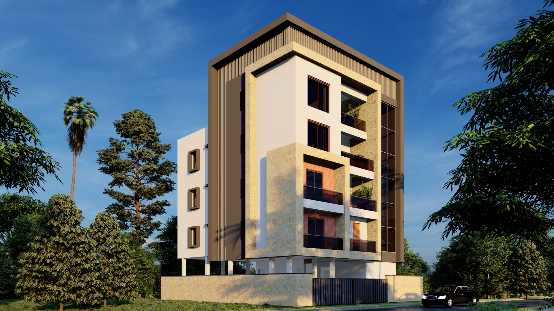 Sailshree Vihar Duplex Elevation Render